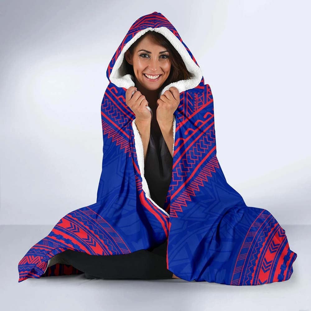 Wallis And Futuna Flag Polynesian Chief Hooded Blanket