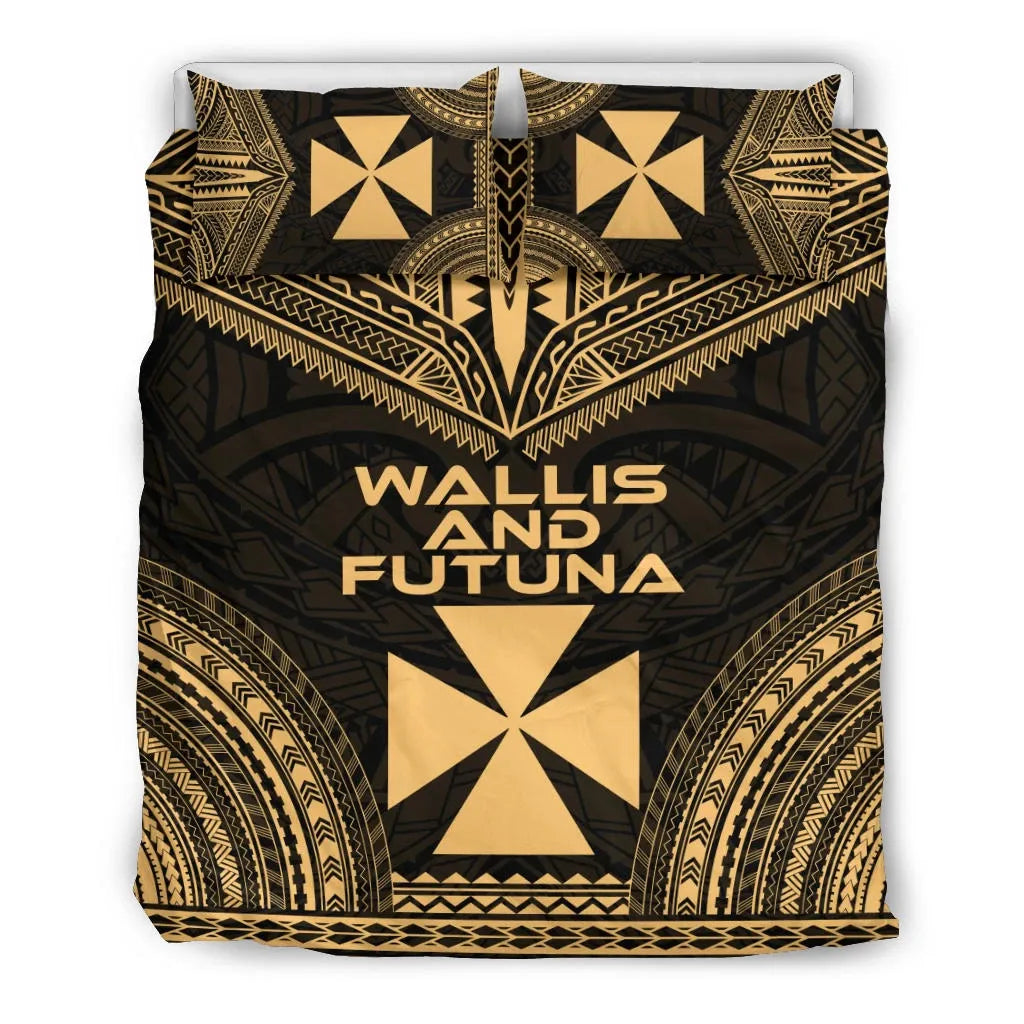 Wallis And Futuna Polynesian Chief Duvet Cover Set - Gold Version