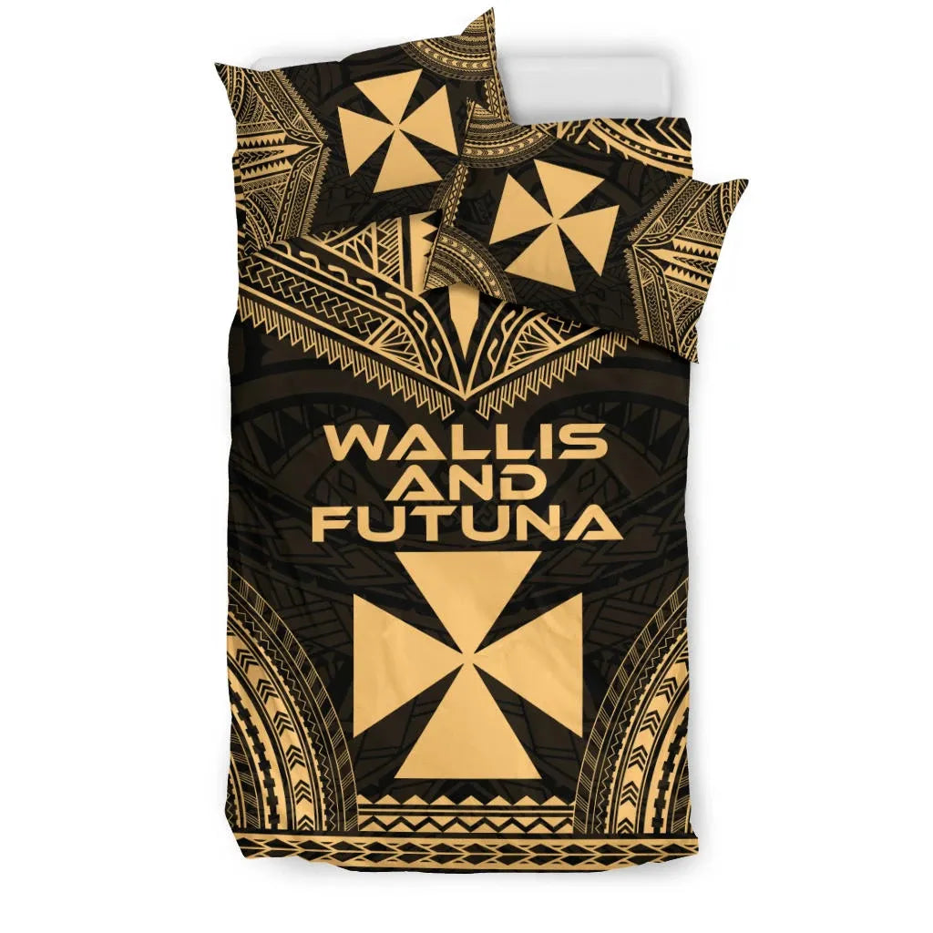 Wallis And Futuna Polynesian Chief Duvet Cover Set - Gold Version