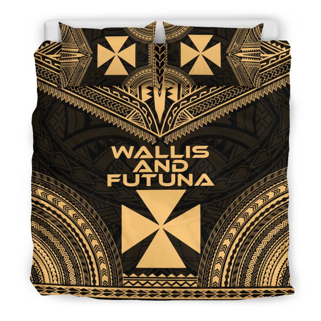 Wallis And Futuna Polynesian Chief Duvet Cover Set - Gold Version