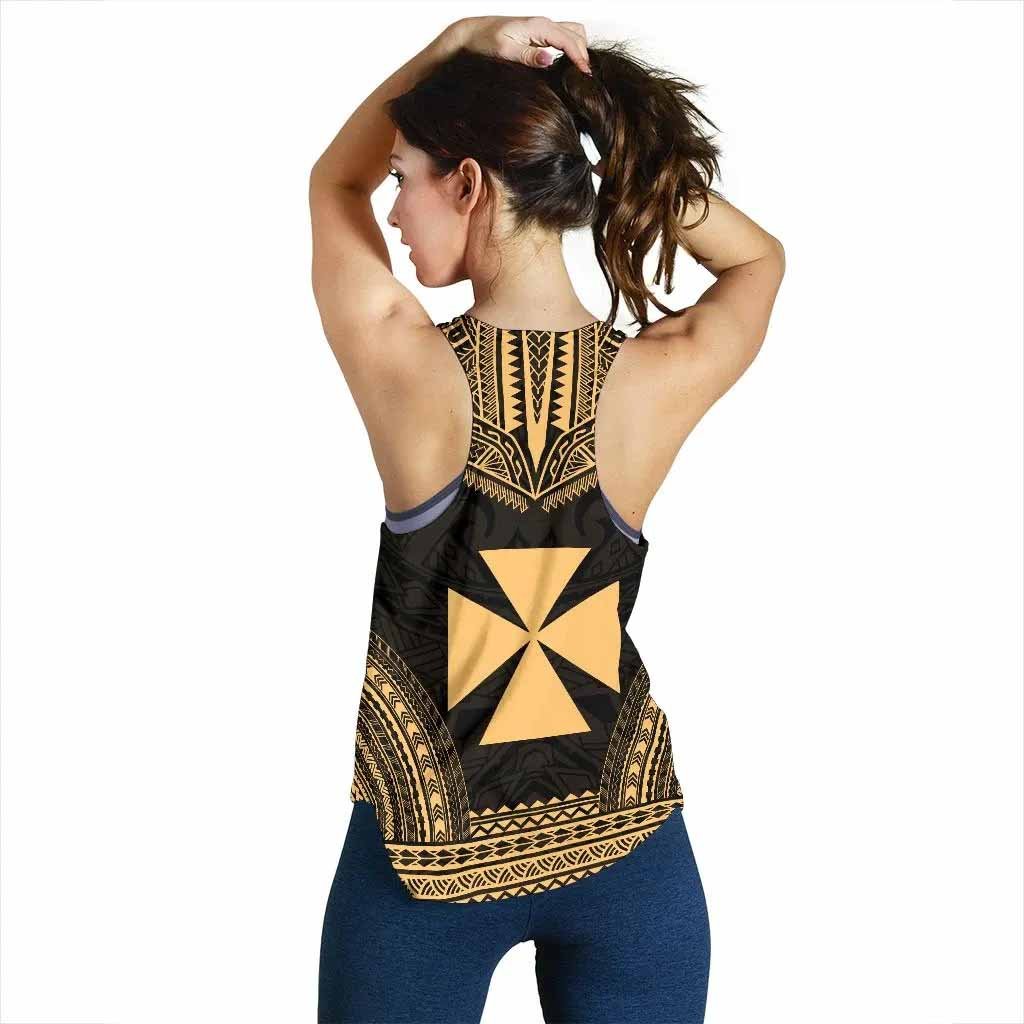 Wallis And Futuna Women Racerback Tank - Polynesian Chief Gold Version