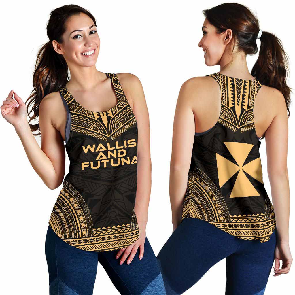 Wallis And Futuna Women Racerback Tank - Polynesian Chief Gold Version