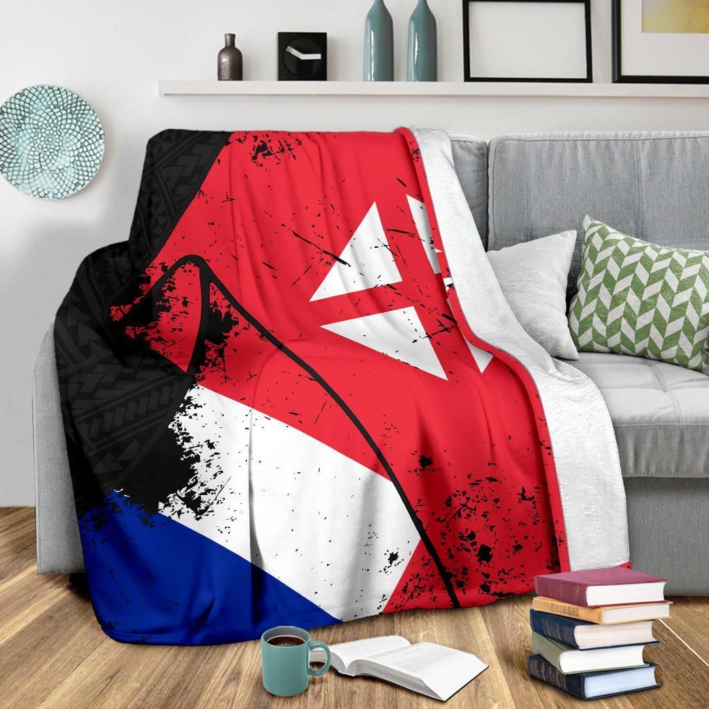 Wallis And Futuna Special Grunge Flag Premium Blanket