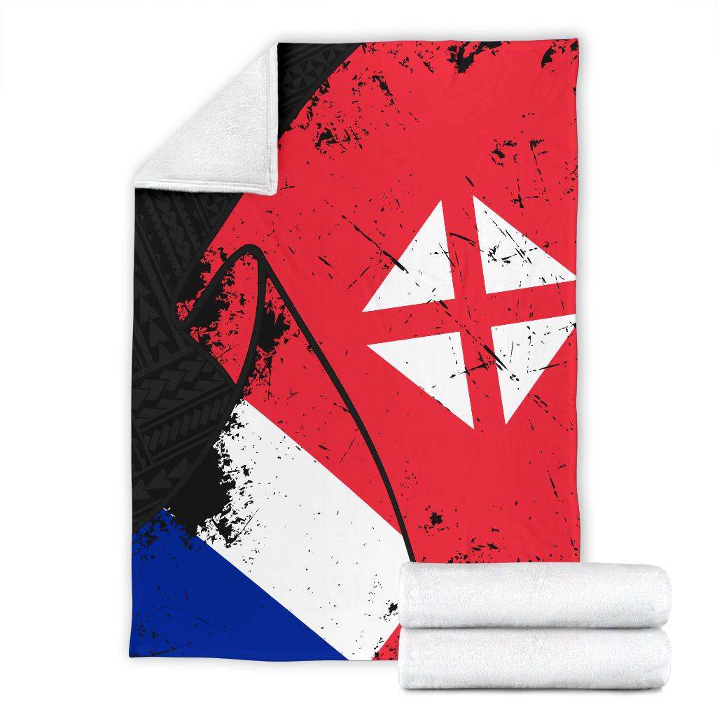 Wallis And Futuna Special Grunge Flag Premium Blanket