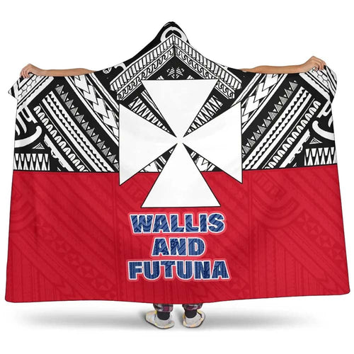 Wallis And Futuna Hooded Blanket - Polynesian Design