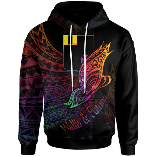 Wallis and Futuna Hoodie - Butterfly Polynesian Style