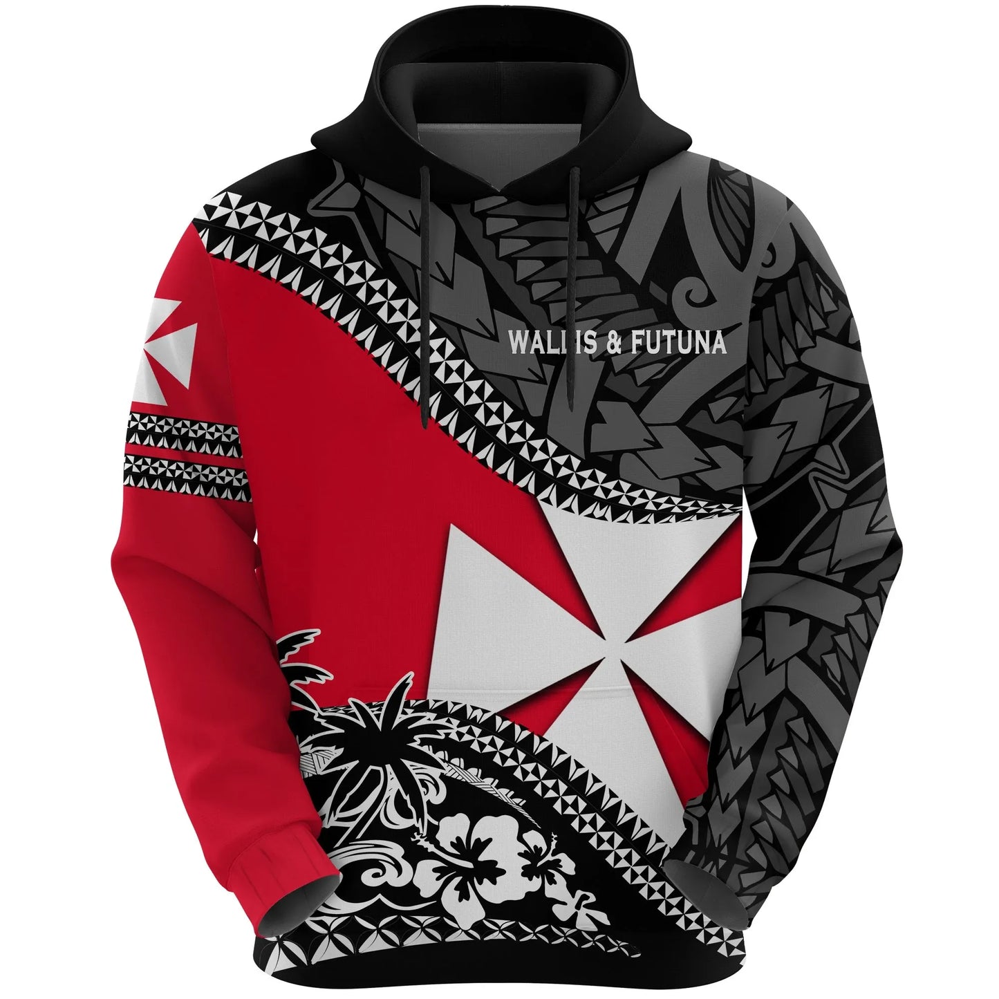 Wallis and Futuna Hoodie Fall In The Wave K7