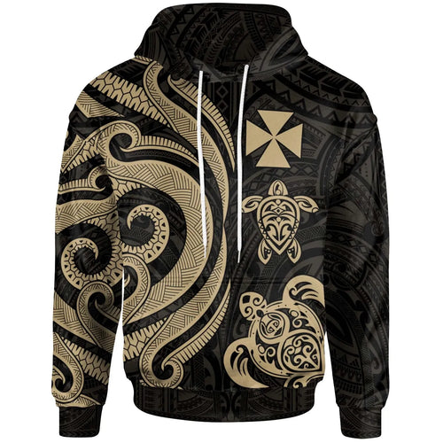 Wallis and Futuna Hoodie - Gold Tentacle Turtle