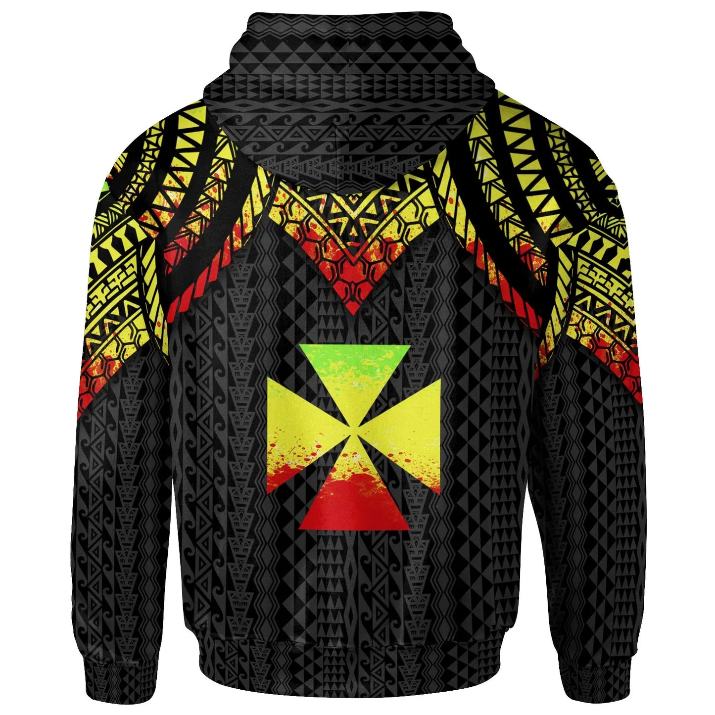 Wallis And Futuna Hoodie - Polynesian Armor Style Reagge
