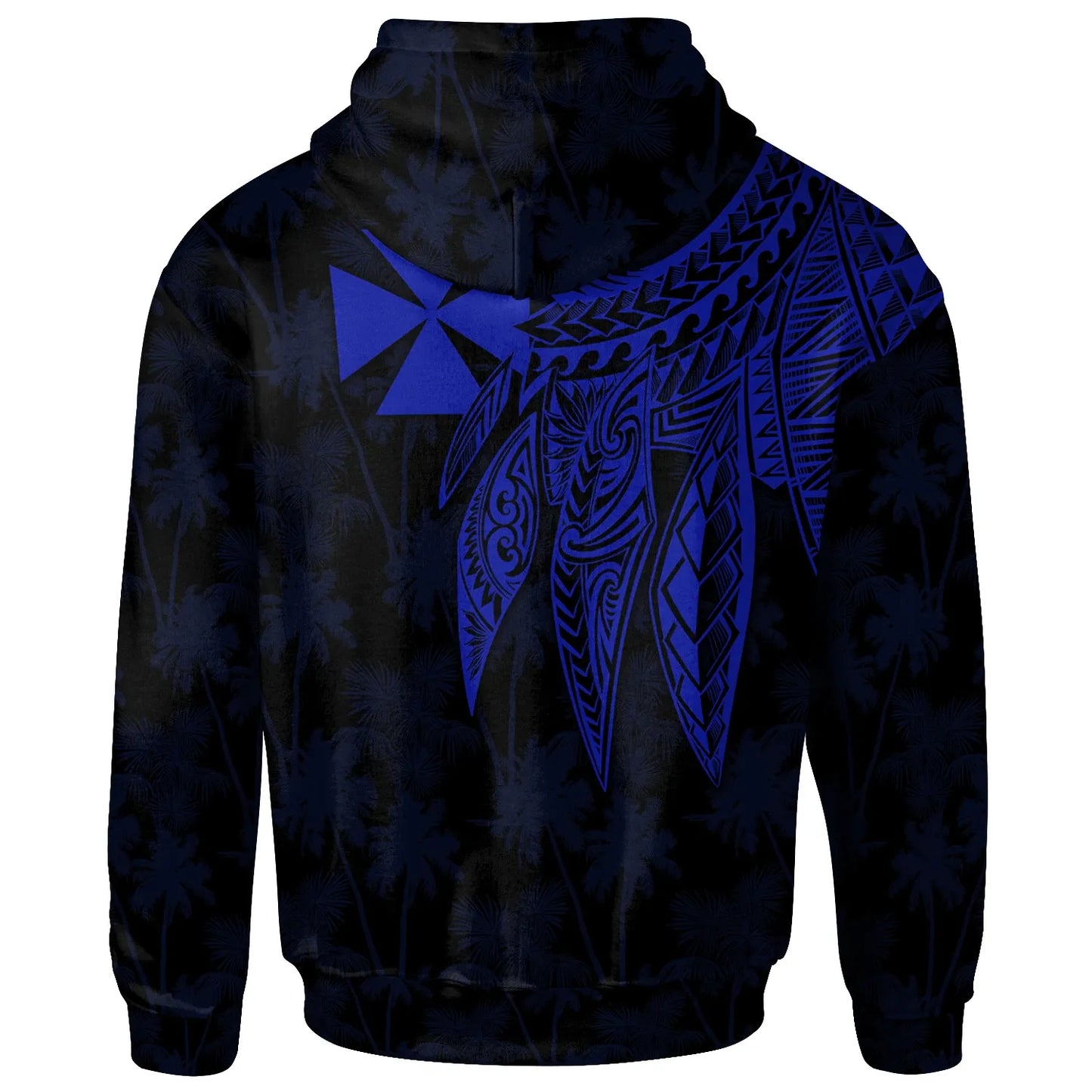 Wallis and Futuna Hoodie - Polynesian Wings Blue