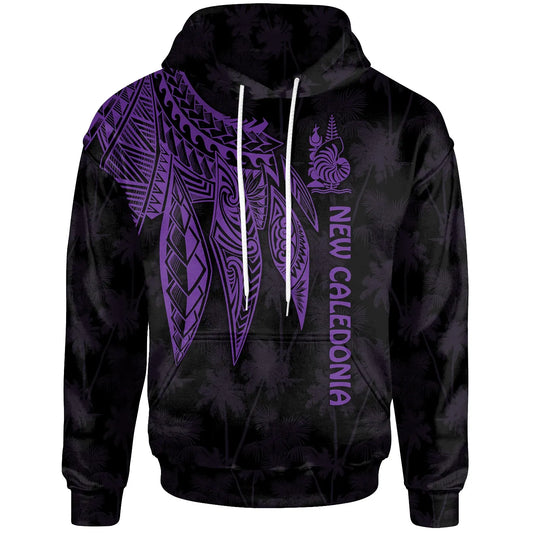 Wallis and Futuna Hoodie - Polynesian Wings Purple