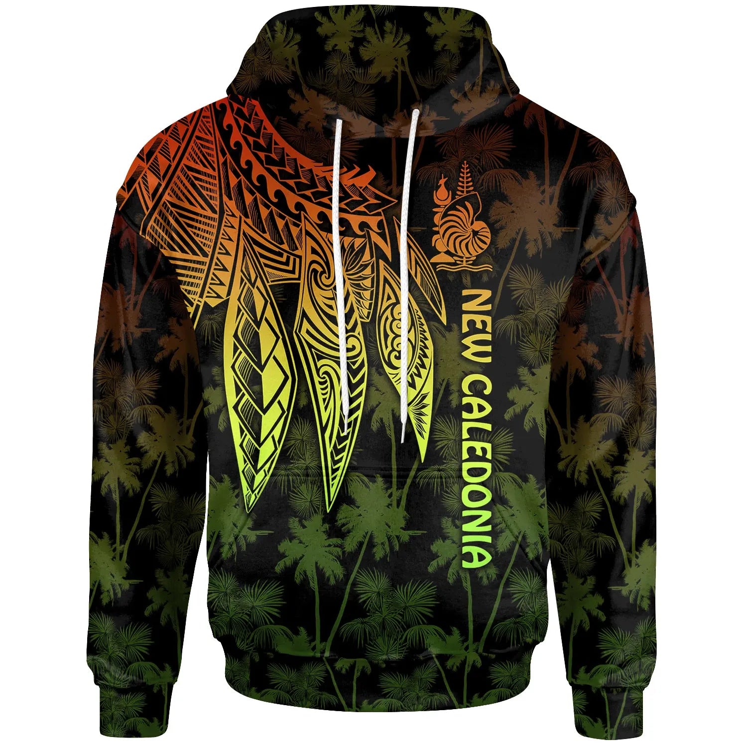 Wallis and Futuna Hoodie - Polynesian Wings Reggae