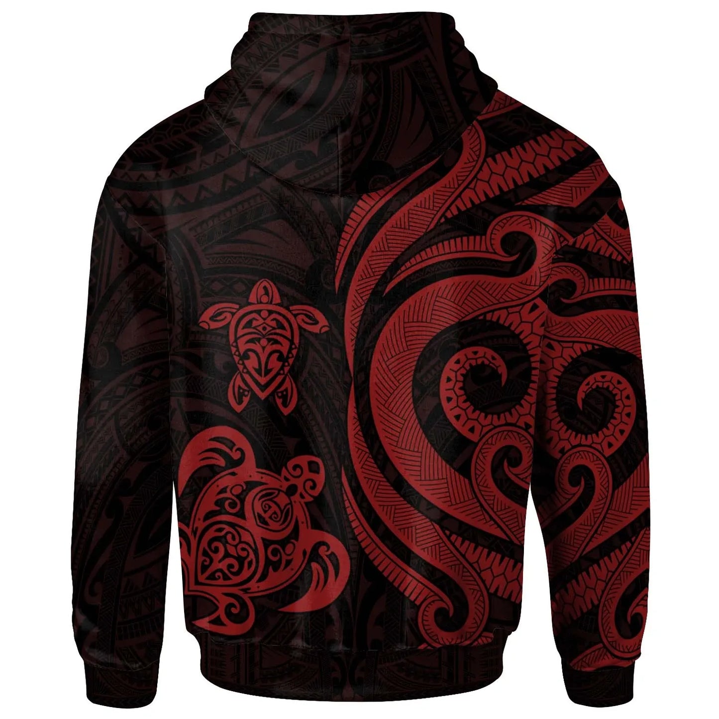 Wallis and Futuna Hoodie - Red Tentacle Turtle