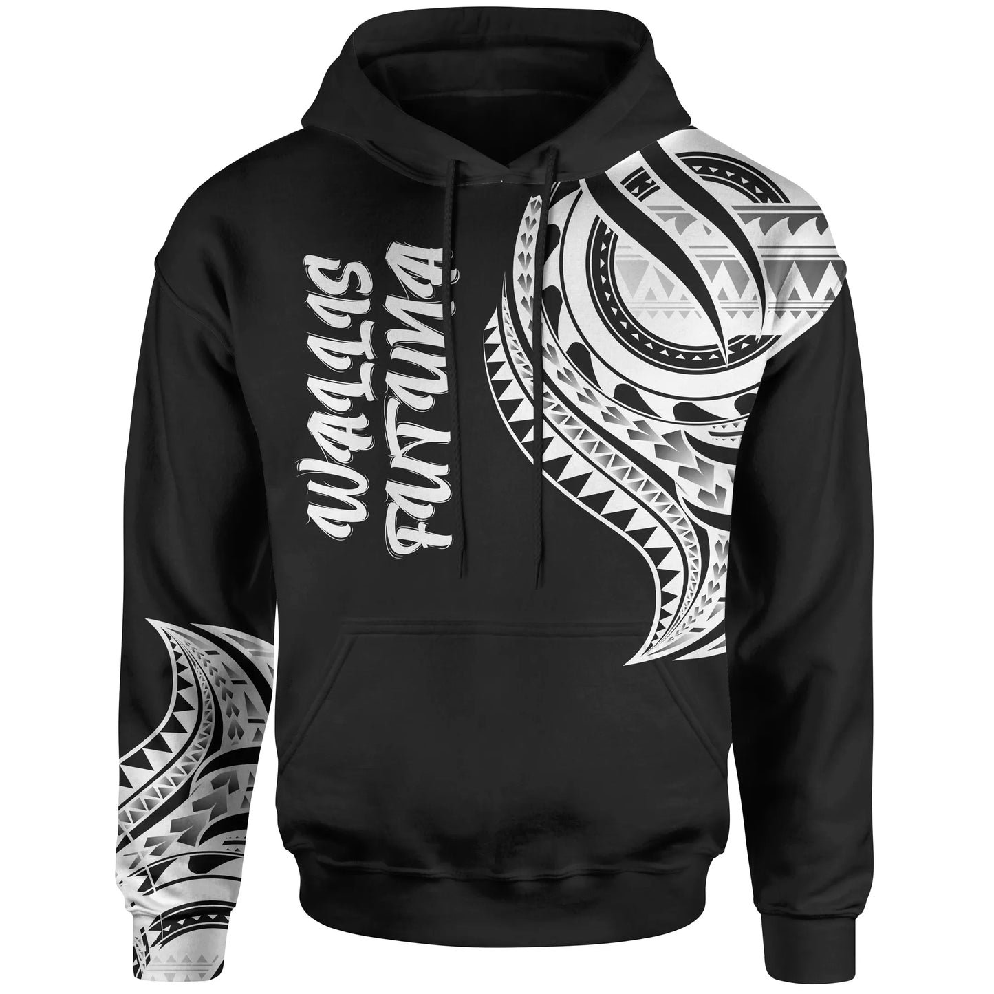 Wallis'nd Futuna Hoodie - Wallis'nd Futuna Tatau White Patterns