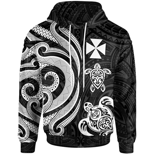 Wallis and Futuna Hoodie - White Tentacle Turtle
