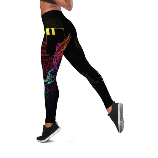 Wallis and Futuna Legging - Butterfly Polynesian Style