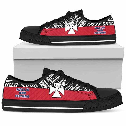 Wallis And Futuna Low Top Shoes - Polynesian Style