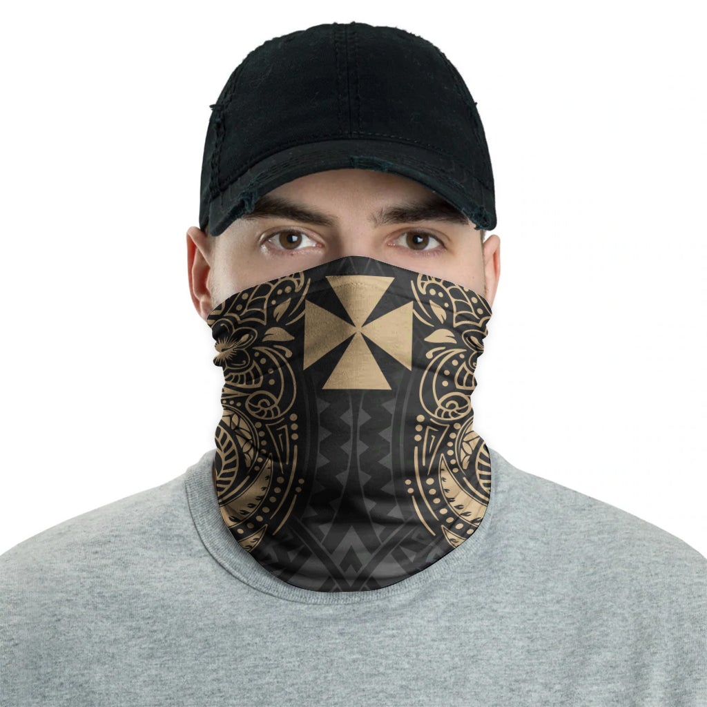 Wallis And Futuna Neck Gaiter - Floral Tattoo Gold