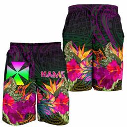 Wallis and Futuna Personalised Men Shorts - Summer Hibiscus