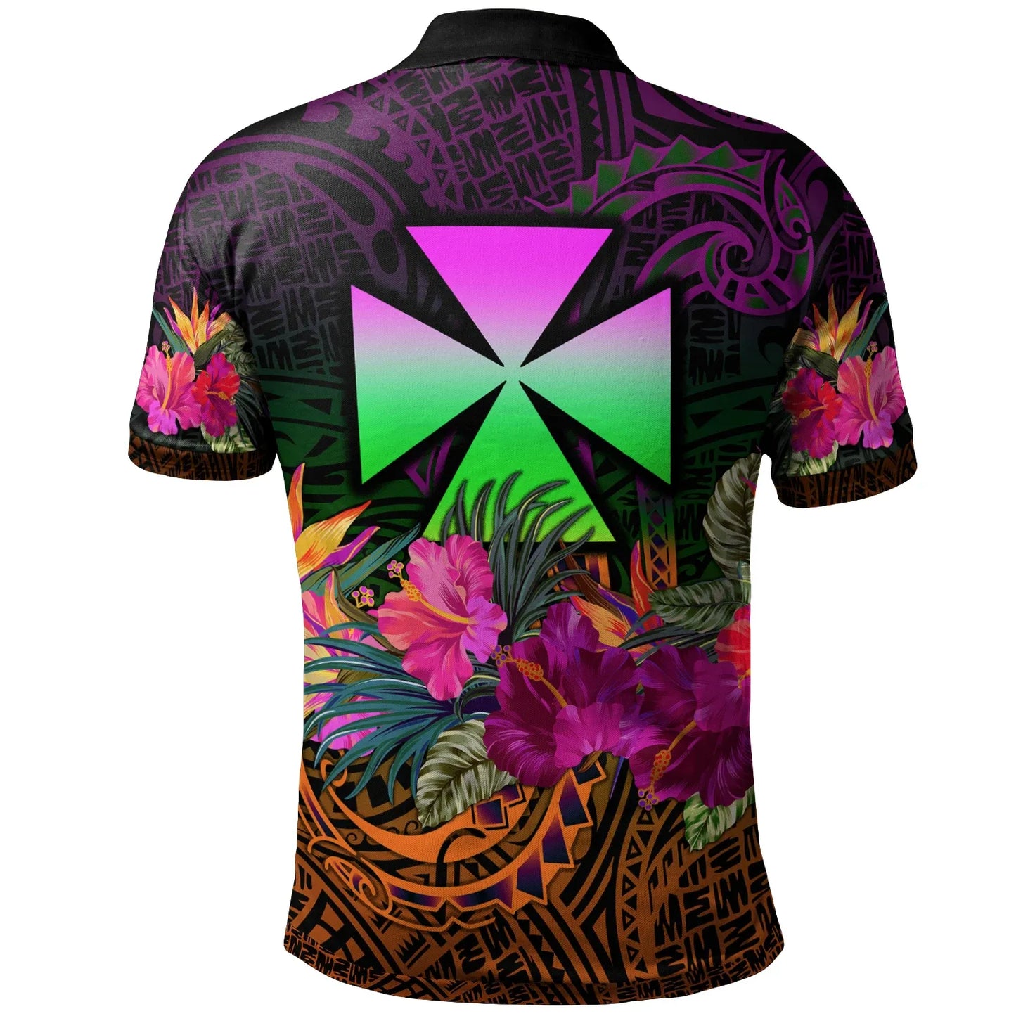 Wallis and Futuna Personalised Polo - Summer Hibiscus