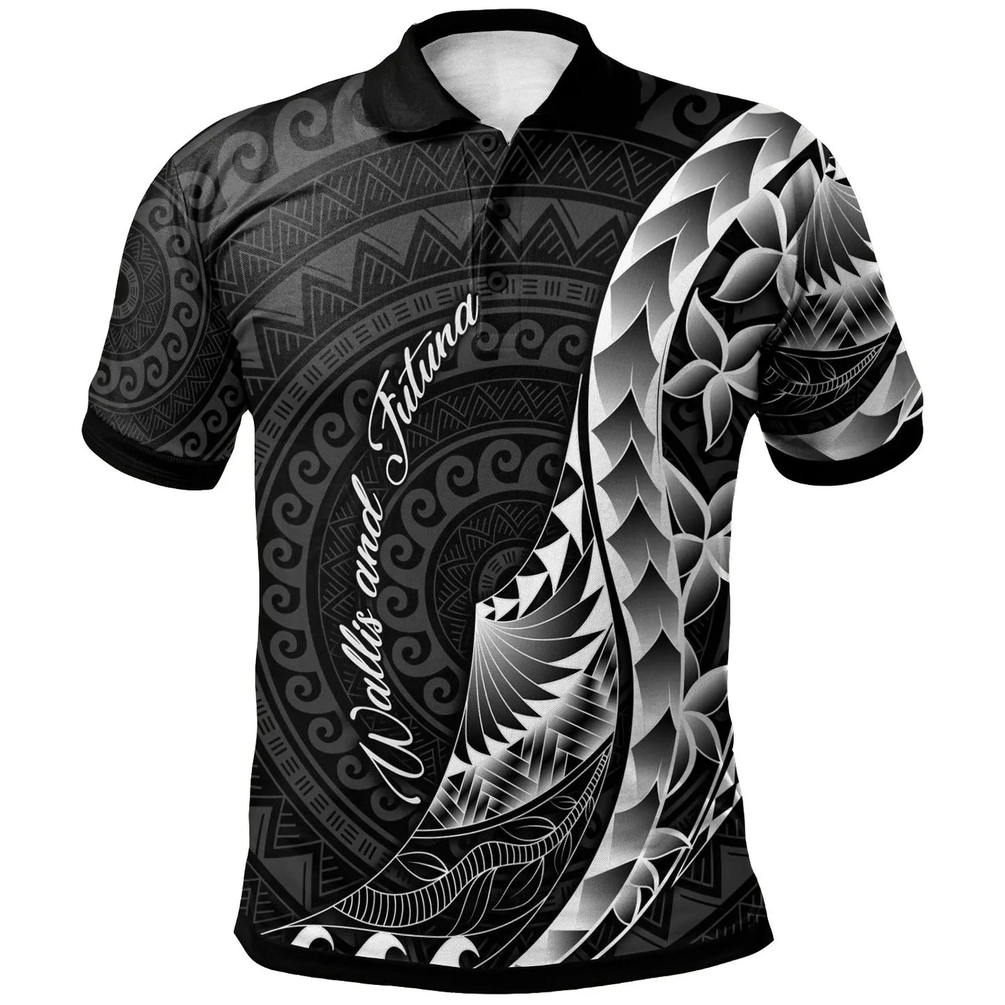Wallis and Futuna Polo Shirt - Polynesian Pattern Style