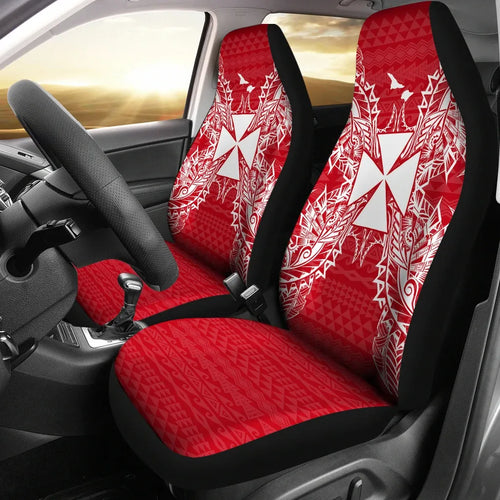 Wallis And Futuna Car Seat Cover - Wallis And Futuna Coat Of Arms Map Red White