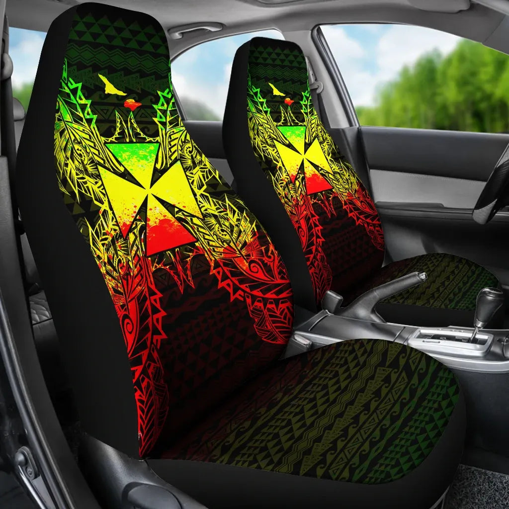 Wallis And Futuna Car Seat Cover - Wallis And Futuna Coat Of Arms Map Reggae