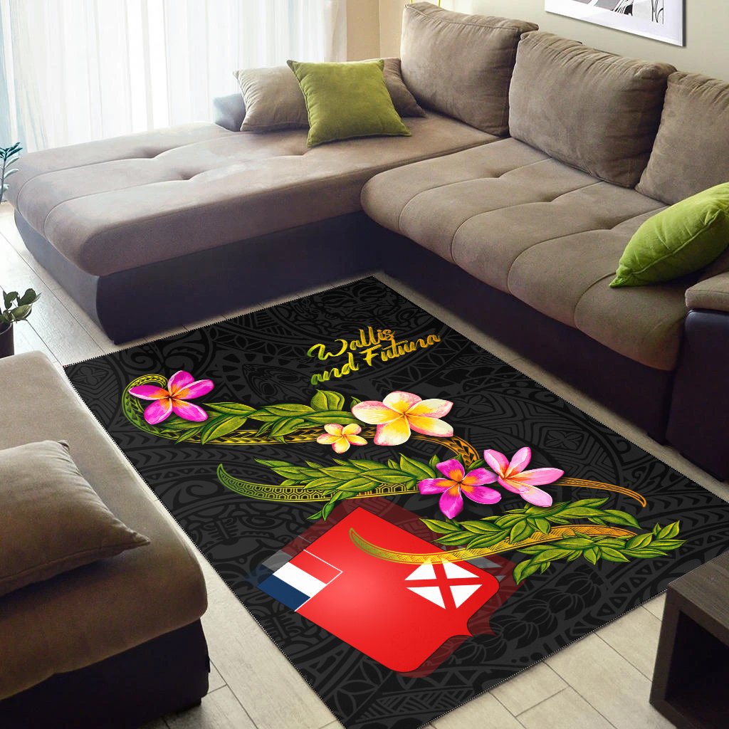 Wallis and Futuna Polynesian Area Rug - Plumeria Tribal