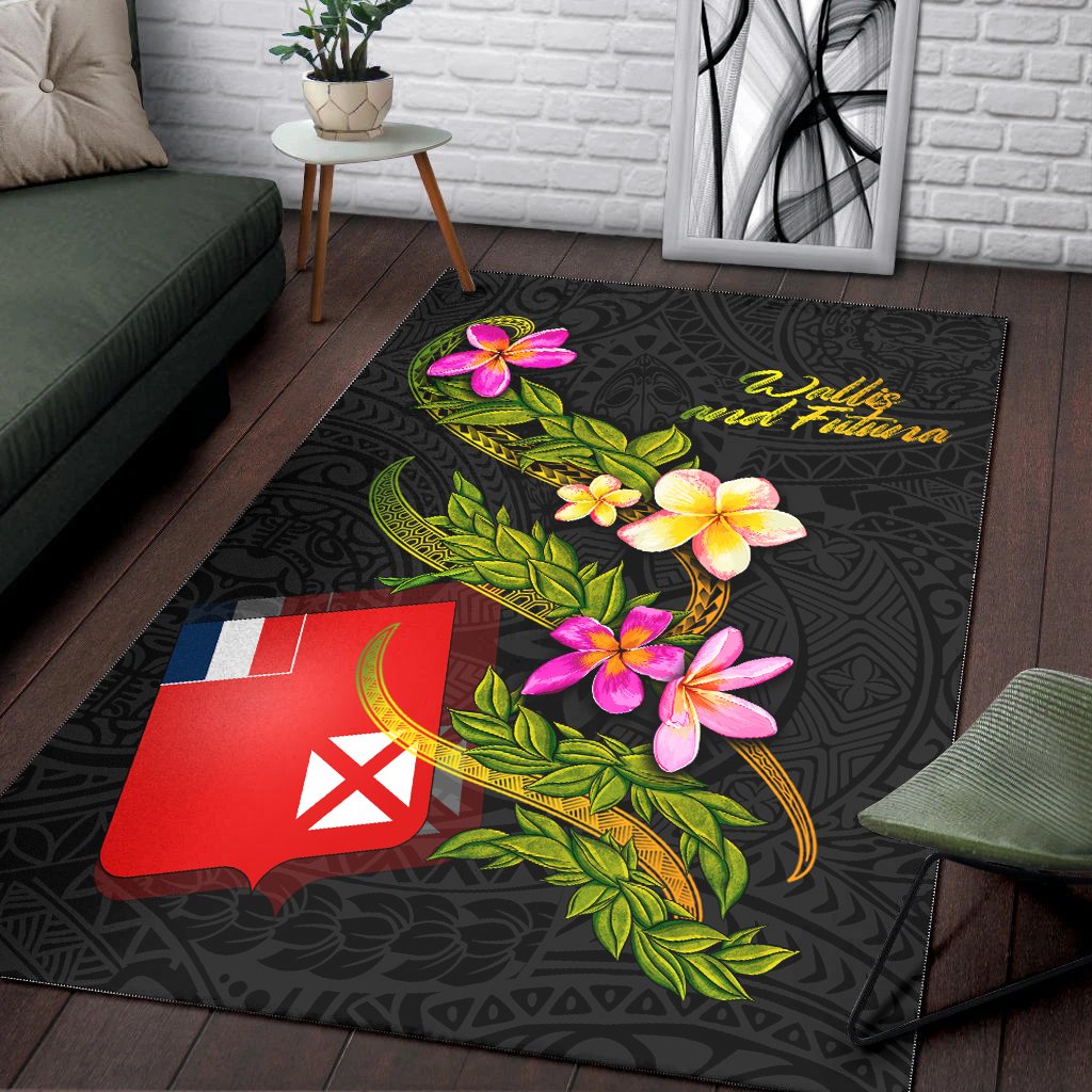 Wallis and Futuna Polynesian Area Rug - Plumeria Tribal