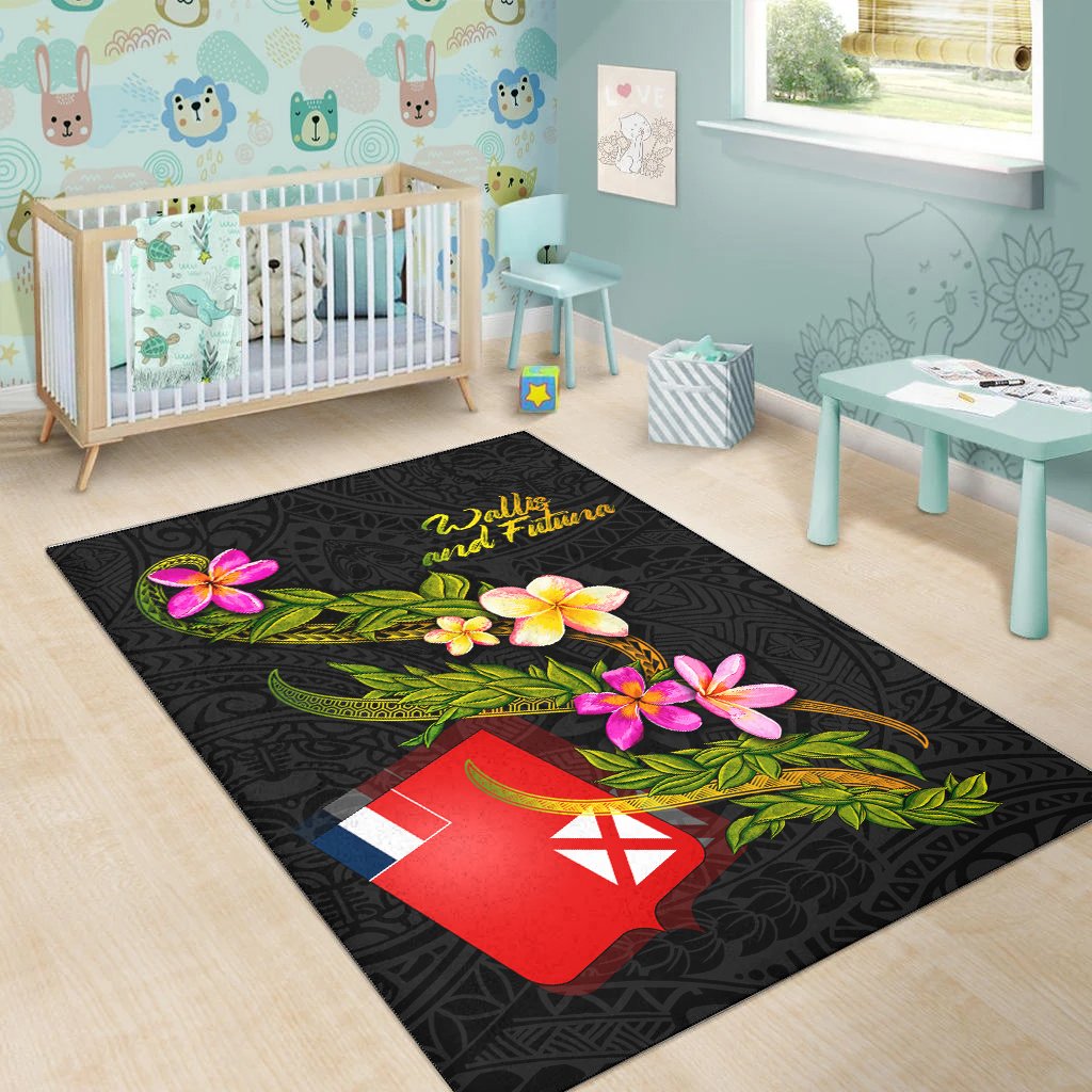Wallis and Futuna Polynesian Area Rug - Plumeria Tribal