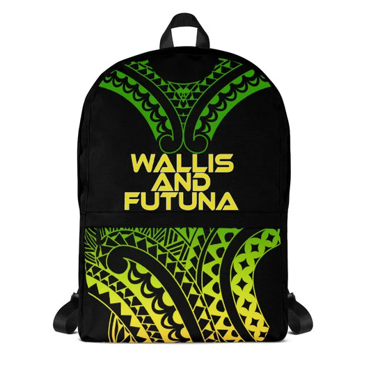 Wallis and Futuna Polynesian Backpack - Reggae Tribal Pattern