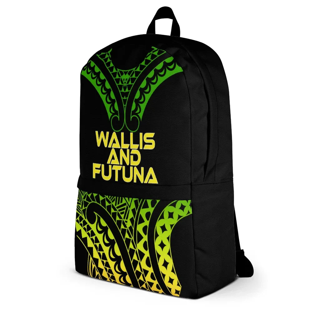 Wallis and Futuna Polynesian Backpack - Reggae Tribal Pattern