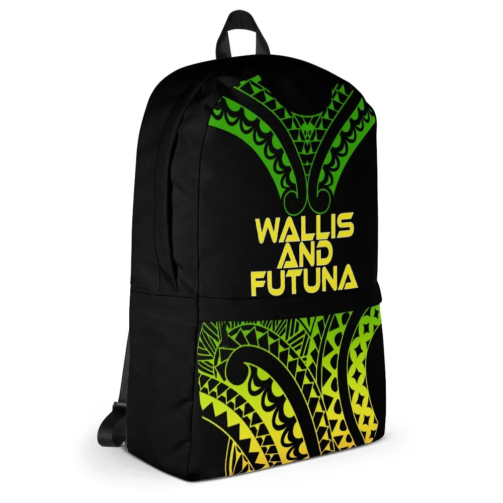 Wallis and Futuna Polynesian Backpack - Reggae Tribal Pattern