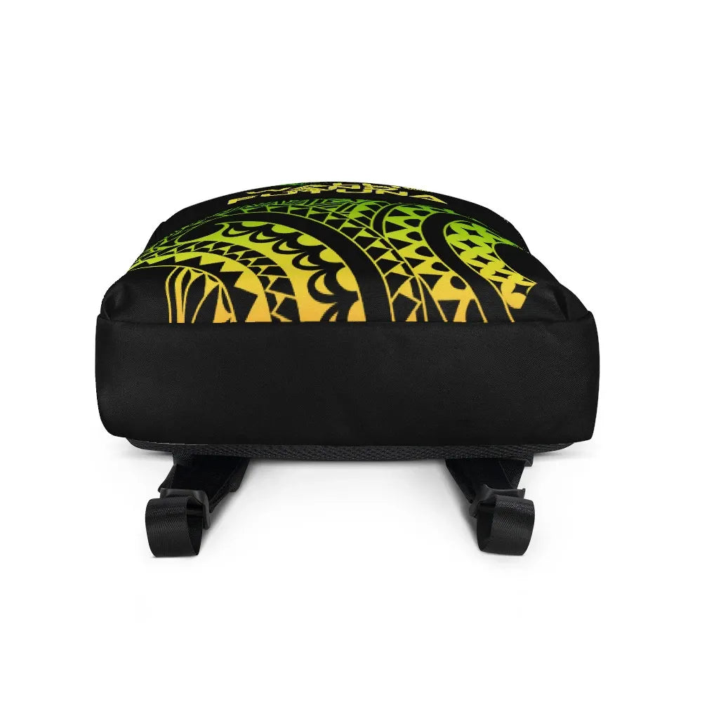 Wallis and Futuna Polynesian Backpack - Reggae Tribal Pattern