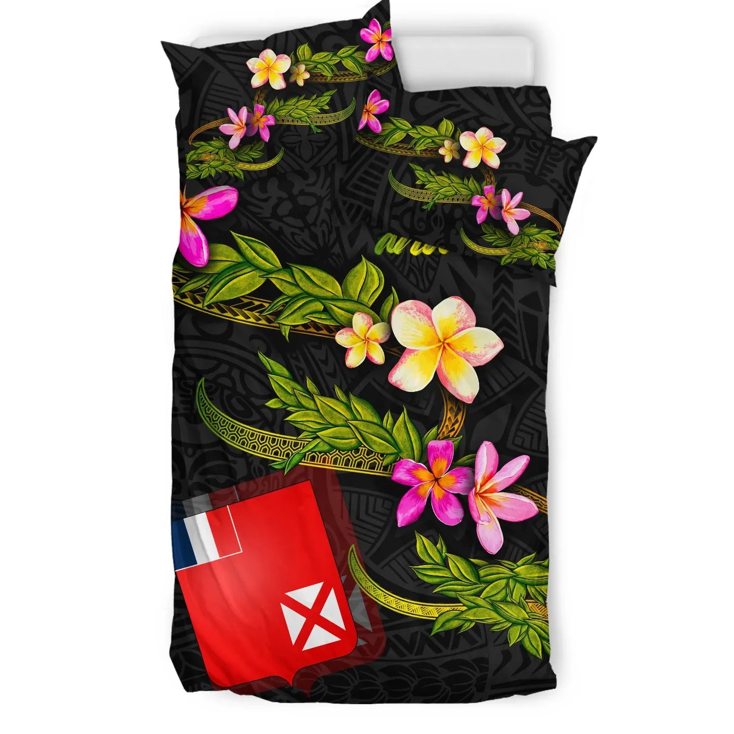 Wallis And Futuna Polynesian Bedding Set - Plumeria Tribal