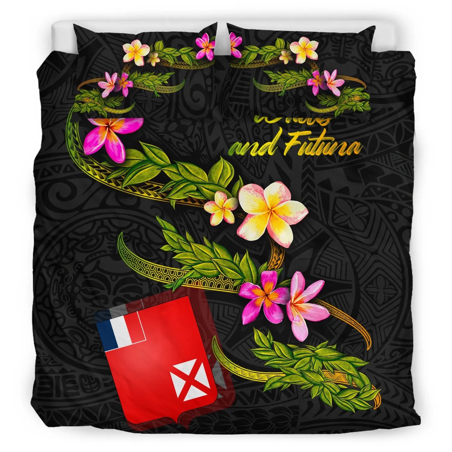 Wallis And Futuna Polynesian Bedding Set - Plumeria Tribal