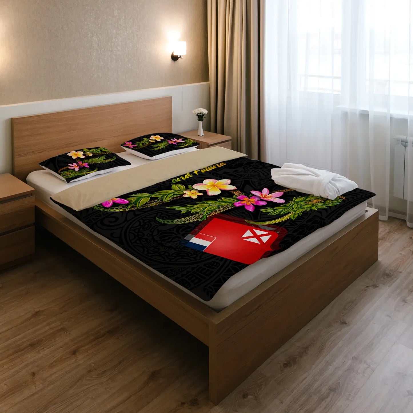 Wallis And Futuna Polynesian Bedding Set - Plumeria Tribal