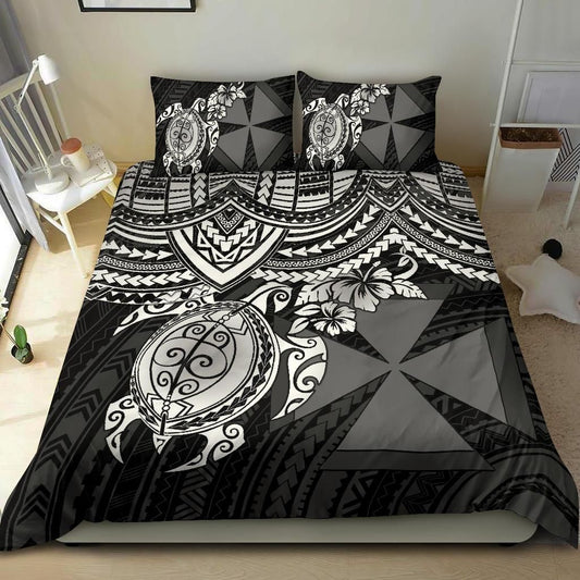 Wallis And Futuna Polynesian Duvet Cover Set - White Turtle