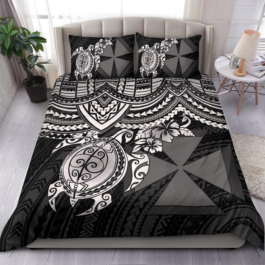Wallis And Futuna Polynesian Duvet Cover Set - White Turtle