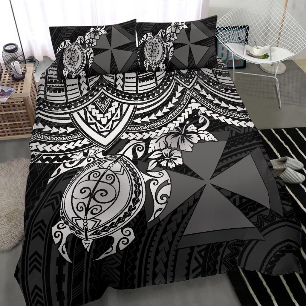 Wallis And Futuna Polynesian Duvet Cover Set - White Turtle