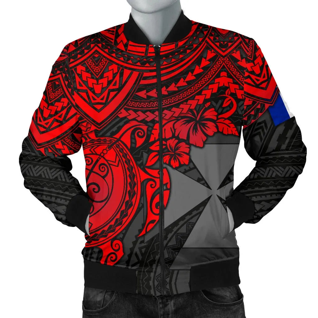 Wallis and Futuna Polynesian Bomber Jacket - Red Turtle