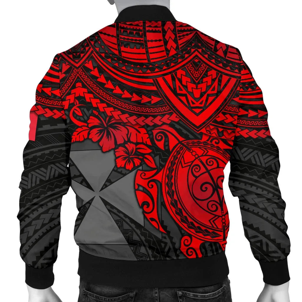 Wallis and Futuna Polynesian Bomber Jacket - Red Turtle