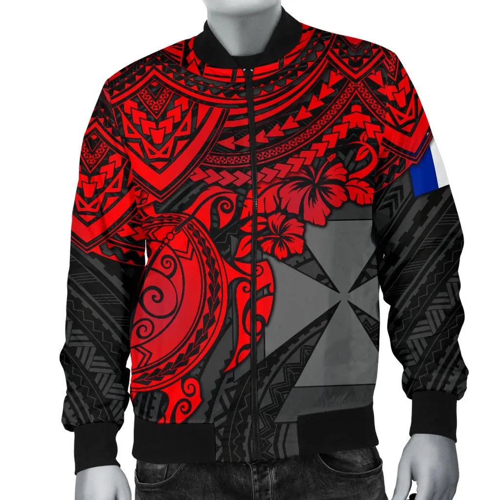 Wallis and Futuna Polynesian Bomber Jacket - Red Turtle