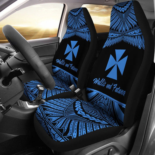 Wallis and Futuna Polynesian Car Seat Covers - Pride Blue Version