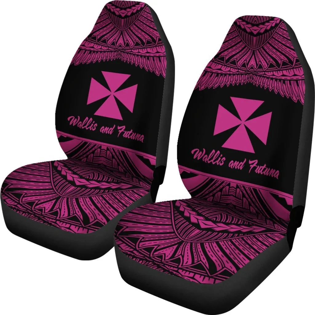 Wallis and Futuna Polynesian Car Seat Covers - Pride Pink Version