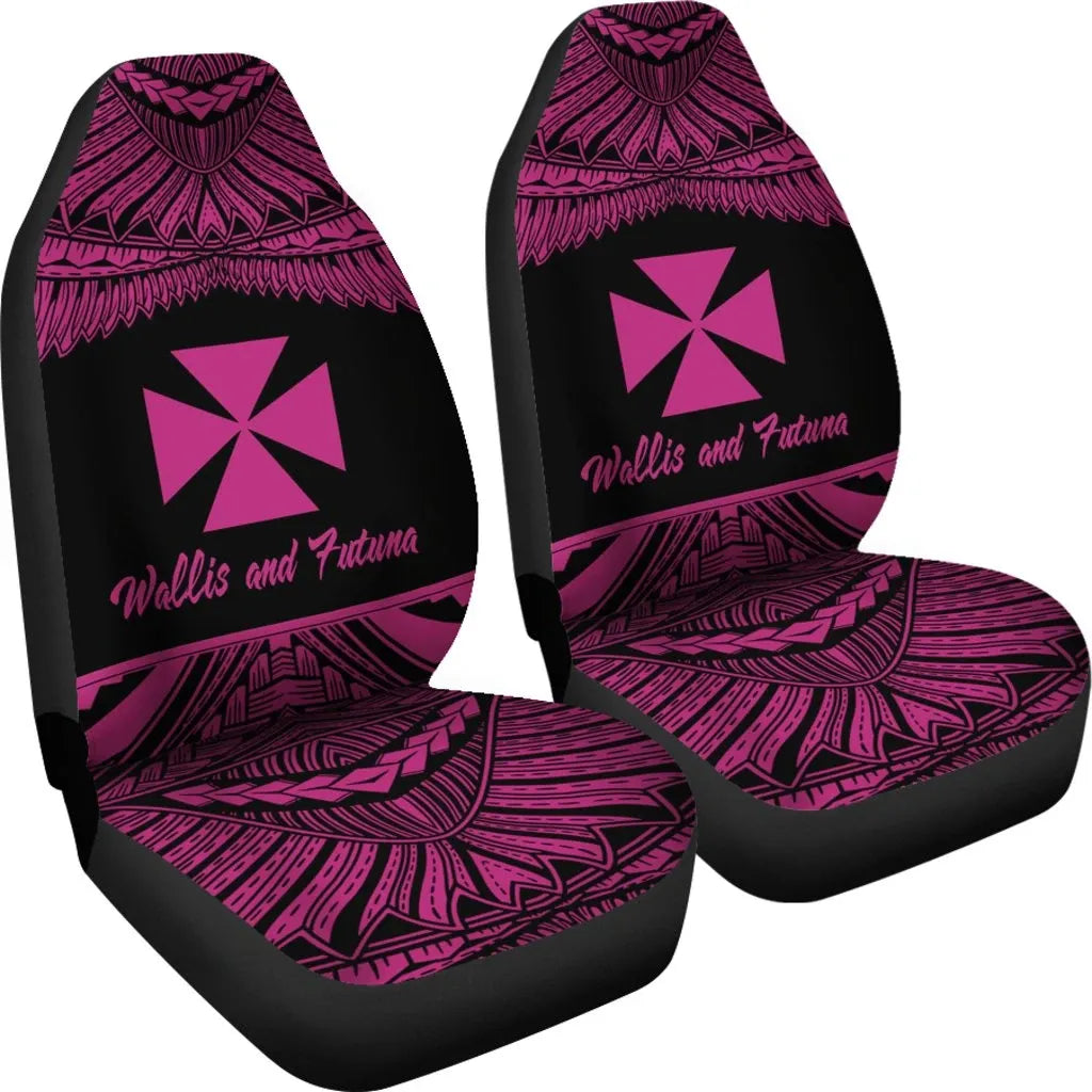 Wallis and Futuna Polynesian Car Seat Covers - Pride Pink Version
