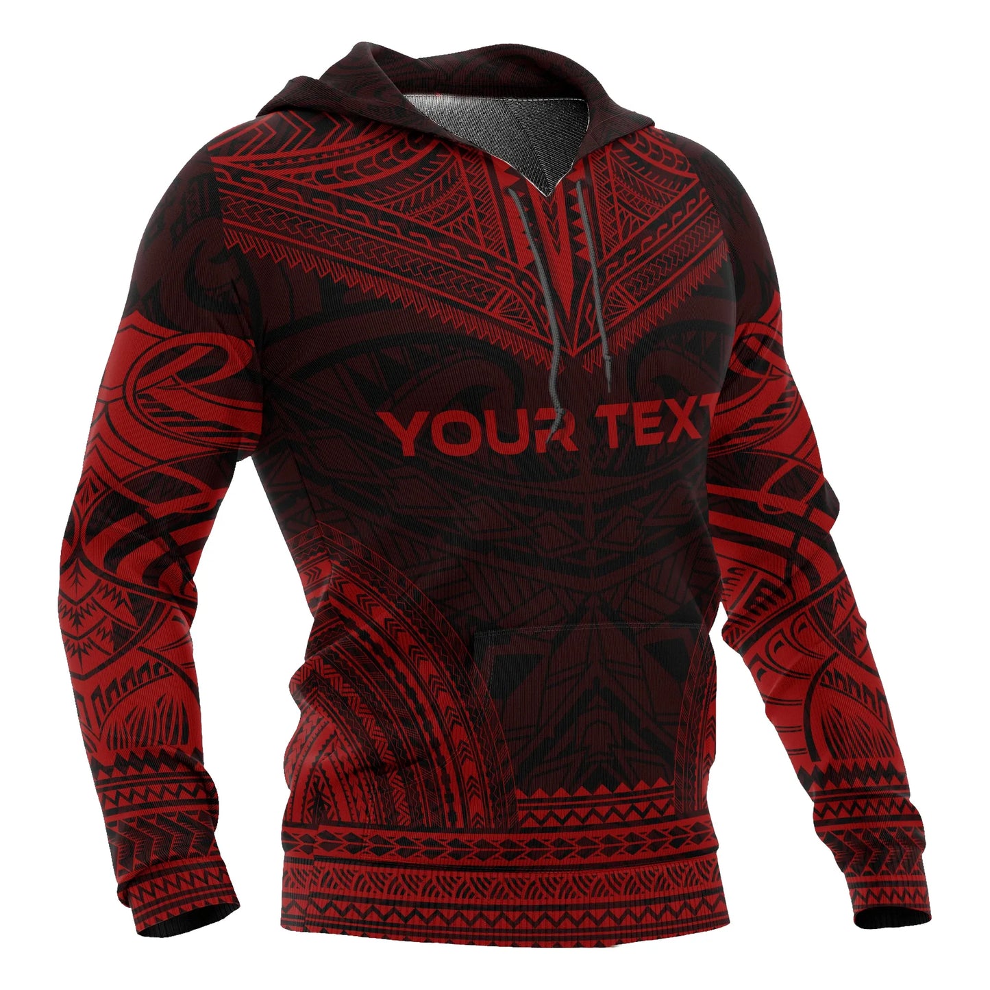 Wallis nd Futuna Polynesian Chief Custom Personalised Hoodie - Red Version
