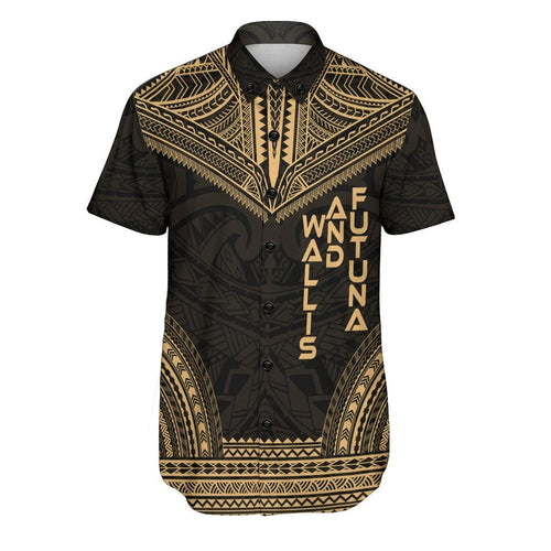 Wallis and Futuna Polynesian Chief Short Sleeve Shirt - Gold Version