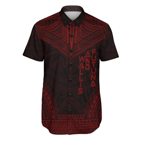 Wallis and Futuna Polynesian Chief Short Sleeve Shirt - Red Version