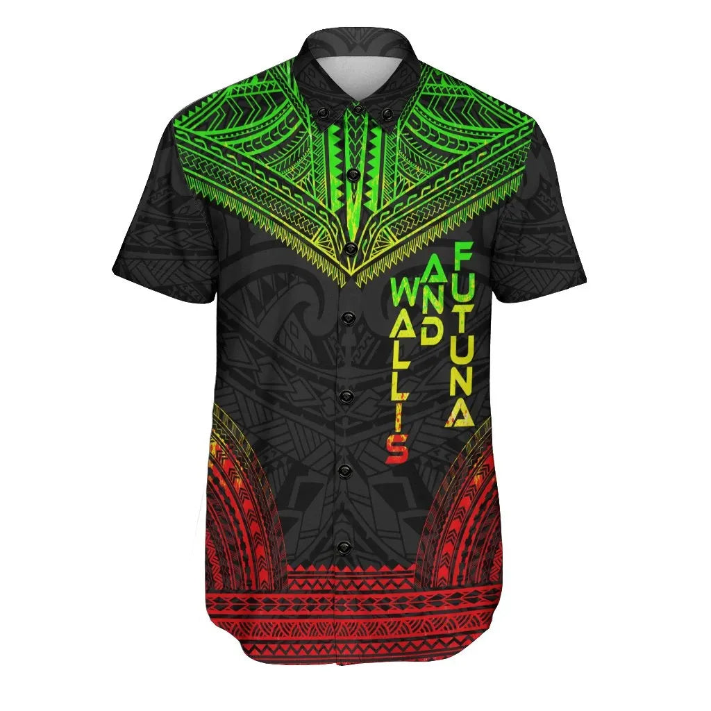 Wallis and Futuna Polynesian Chief Short Sleeve Shirt - Reggae Version